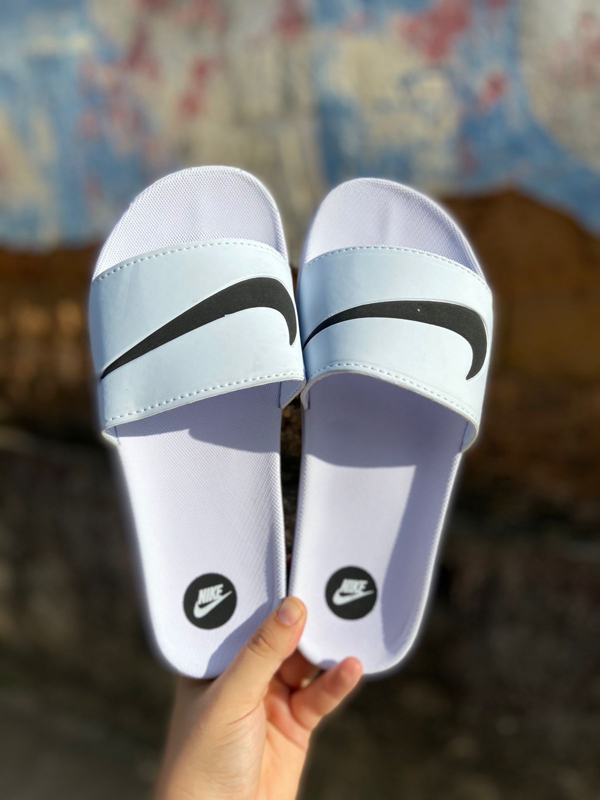 chinelo slide nike branco